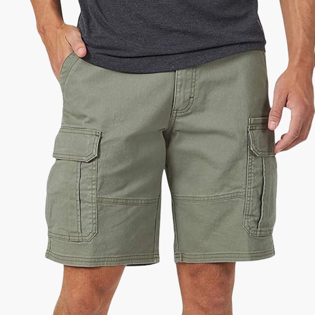 Herren Sommer Cargoshorts mit Klappentaschen und Reißverschluss