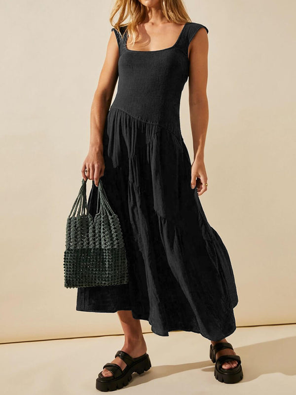 Niomi | Boho-Maxikleid mit quadratischem Ausschnitt