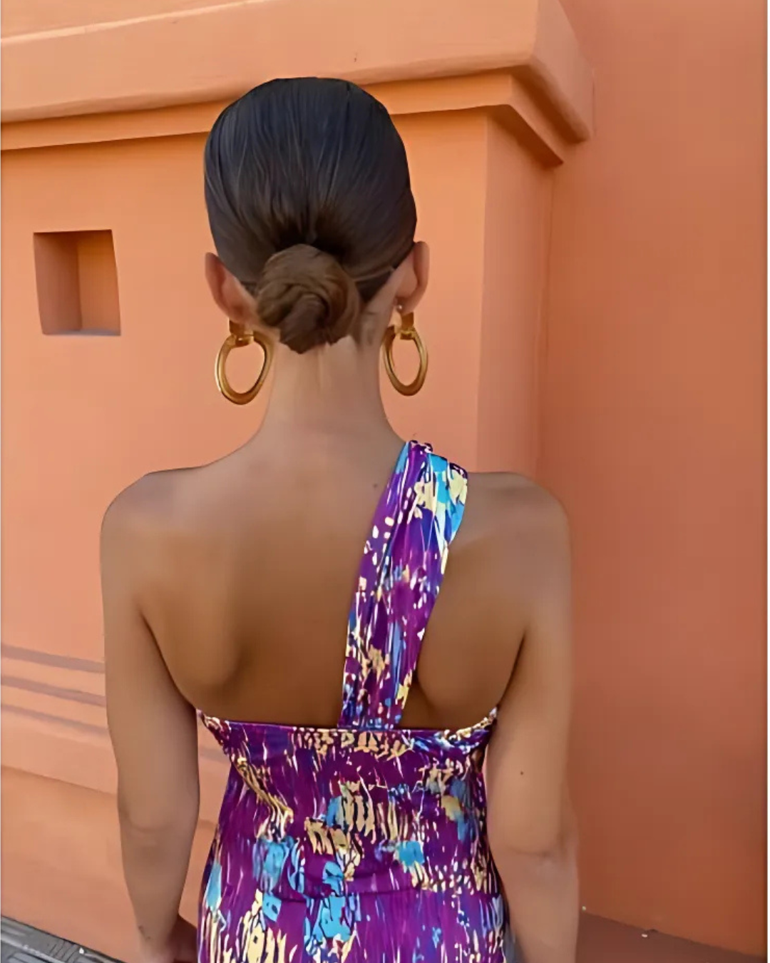 Svetlena – Elegantes Maxi Kleid Mit Einer Schulter