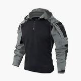 Combat Reißverschluss Kapuzenjacke – Grau