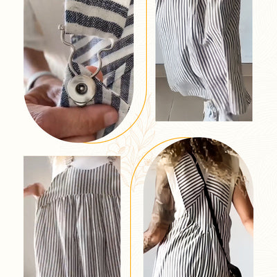 Jaja - Lässiges gestreiftes Hosenträgerkleid