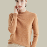 Monika | Damen Rollkragenpullover aus Merinowolle für den Winter – Goldenes Kamel