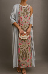 Arlisse - Premium-Zweiteiler: Kleid & Weste – Helllila