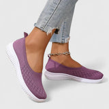 Lara | Damen Leichte Slip-On Strick Ballerinas – Lila