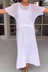 Hanna | Feminines Damen-Sommerkleid modern & chic – Weiß