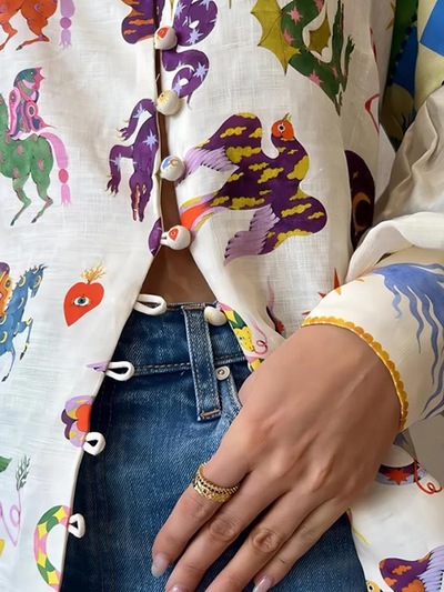 Milagros® | Bedruckte bunte Bluse