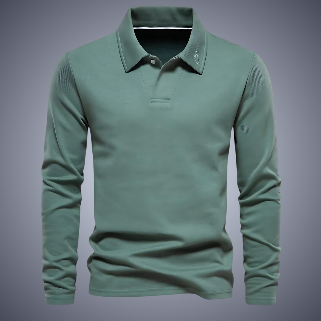 Klassisches langärmeliges Poloshirt für Männer
