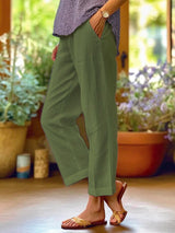 Livia | Modische Hose Damen Straight Look – Grün