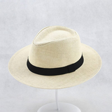 Klassischer handgefertigter Panamahut – Beige