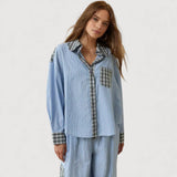 Emilia | Komfortables Pyjama-Set Damen stilvoll getragen – Blau