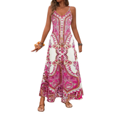 Emilia | Schickes Sommerkleid mit floralem Muster – Knallpink