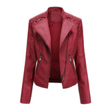 LARA / JACKE AUS GEWASCHENEM LAMMLEDER – Rot