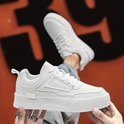 Herren Stilvolle Weiße Laufschuhe mit Hoher Sohle | Ideal für das tägliche Tragen