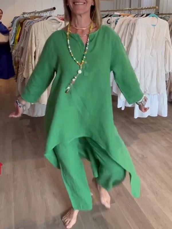 Freida - Lässig Leinen Kleid