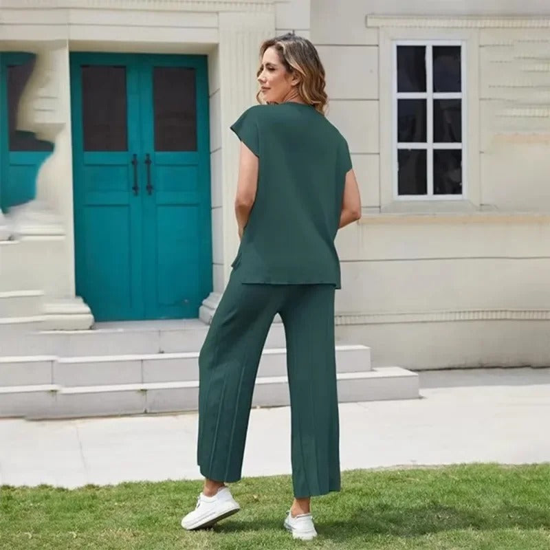 Dagmar® | Elegantes zweiteiliges Set mit weitem Bein