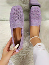 Féline | Bequeme Strick-Schuhe mit elegantem Look – Lila