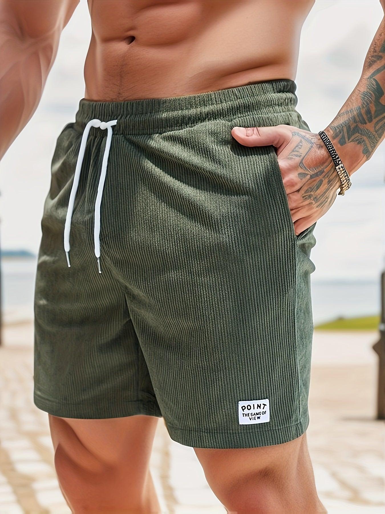 Herren Lässig Elastischer Bund Shorts | Kordelzug Passform