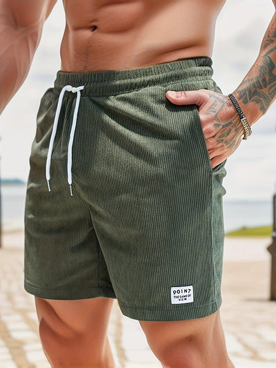 Herren Lässig Elastischer Bund Shorts | Kordelzug Passform