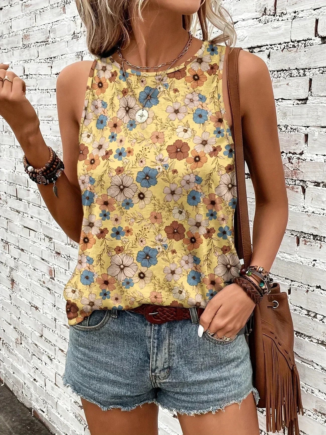 Lilou – Lässiges Sommer Top Mit Blumen Drucken