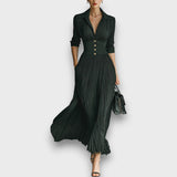 Sophia | Elegantes Damenkleid mit femininer Note – Schwarz