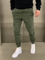 Herren Stretch Cargo Jogger Hose – Armeegrün