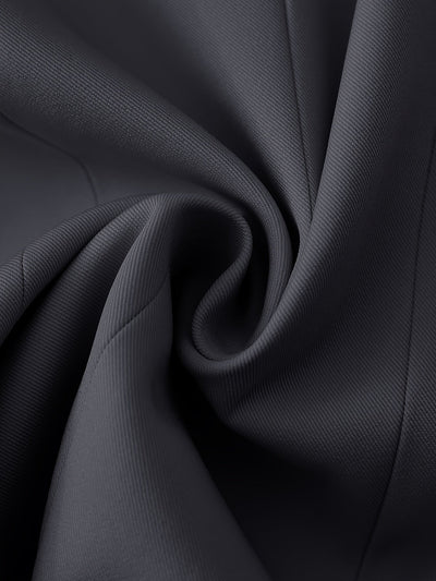 Lässiges Dunkelgraues Blazer Set mit Gürtel und Hose für Damen | Ideal für jeden Tag