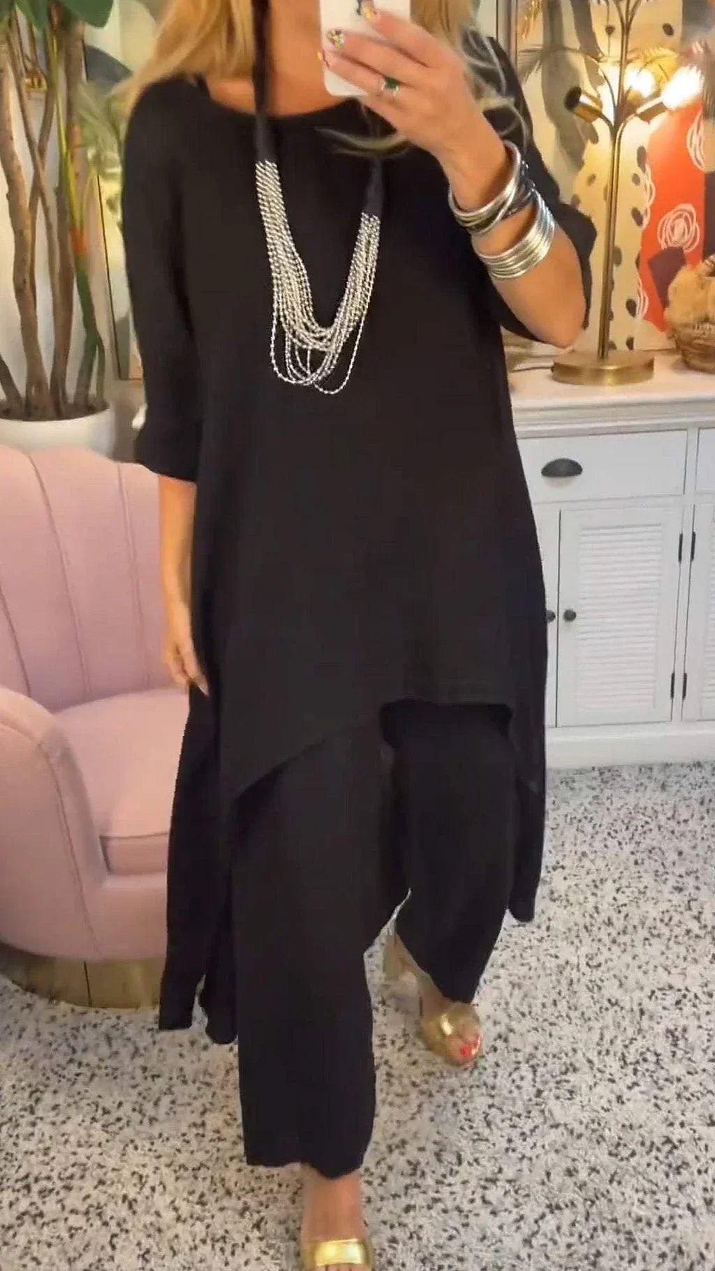 Maryla – Zweiteiliges Set Aus Baumwolle Mit Langen Ärmeln