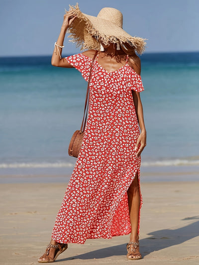 Consuelo - Schulterfrei Kleid Mit Blumenprint