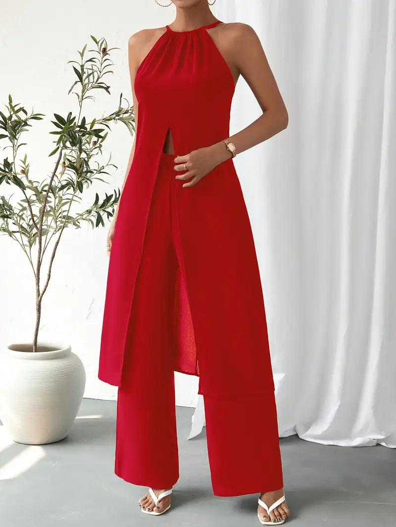 Eirini - Eleganter ärmelloser Zweiteiliger Satz