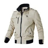 Simon | Militärische Herren-Bomberjacke Mit Funktionalem Utility-Stil – Khaki