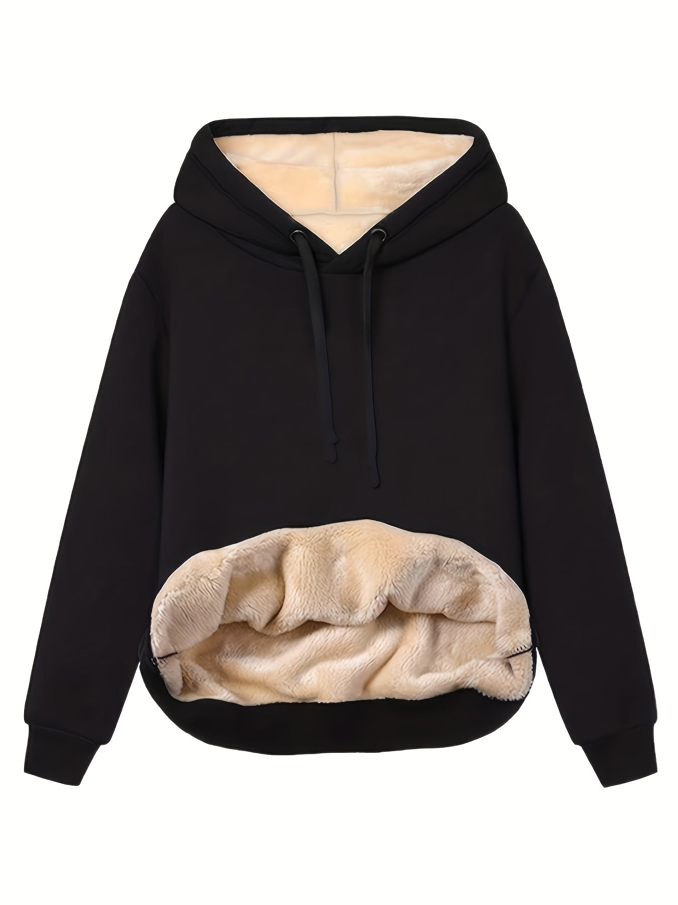 Lässiger Kapuzenpullover mit Fleece-Futter für Damen | Ideal für den Winter