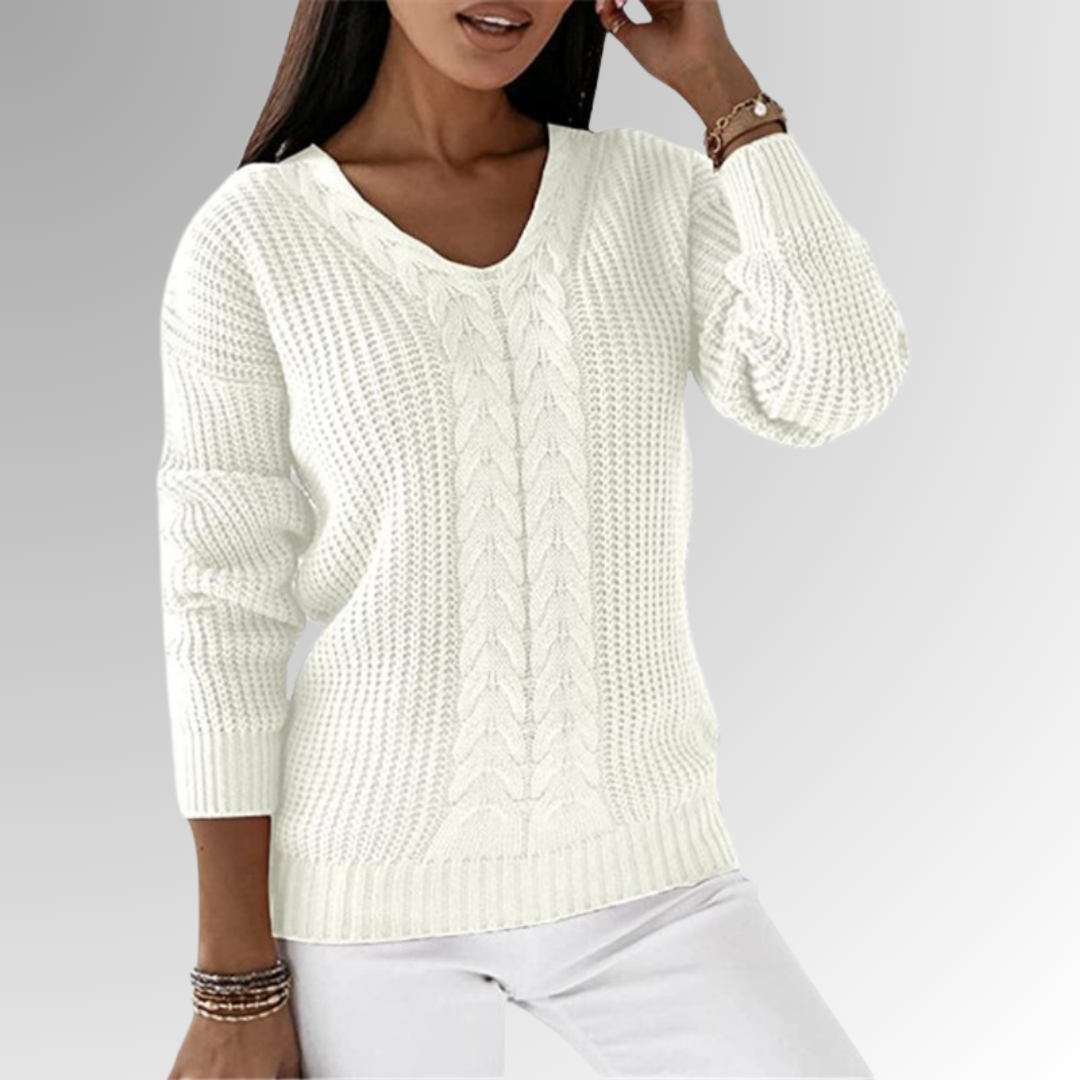 Marimar | Weicher Strickpullover mit Zopfmuster