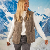 Emma | Damen Cardigan modern stilvoll & zeitlos elegant – Khaki