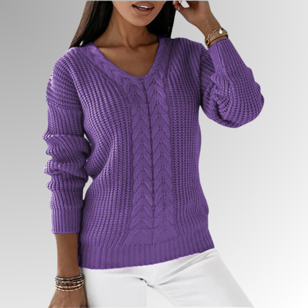 Marimar | Weicher Strickpullover mit Zopfmuster