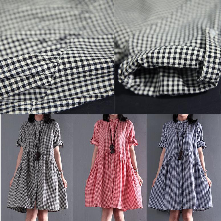 Lara® | Baumwoll-Sommerkleid Schwarz Lässiges Weites Sommerkleid