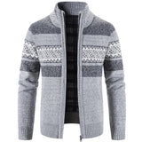 Lucas | Moderne und Warme Herren Pullover Jacke – Hellgrau