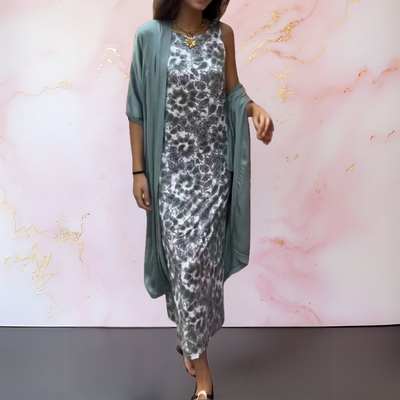 Shelly – Elegantes Kleid Mit Strickjacke