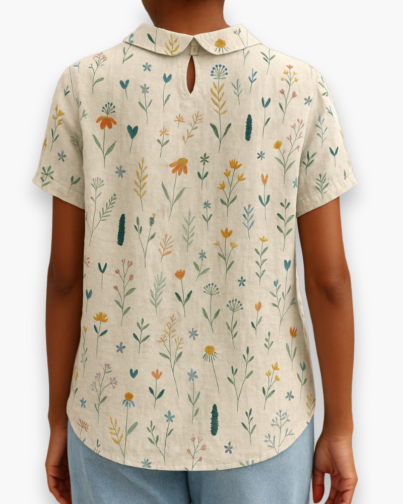 Damen Verspielte Wildblumen Bluse | Sommerlich Elegant