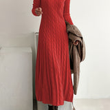 Laura | Elegantes Damen Maxikleid bequem getragen – Rot