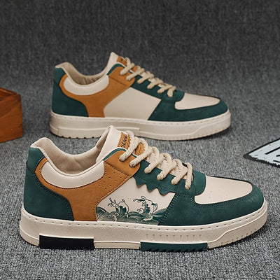 Herren Stilvolle Retro-Schnürsneaker mit Hoher Sohle | Ideal für das tägliche Tragen