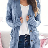 Seravelle - Weiche Strickweste – Himmelblau