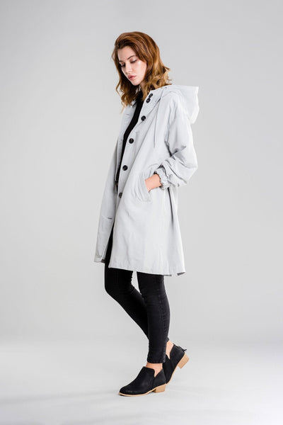 Stylische Wasserdichte Windbreaker Regenjacke in Oversize mit Kapuze für Damen | Ideal für den Winter