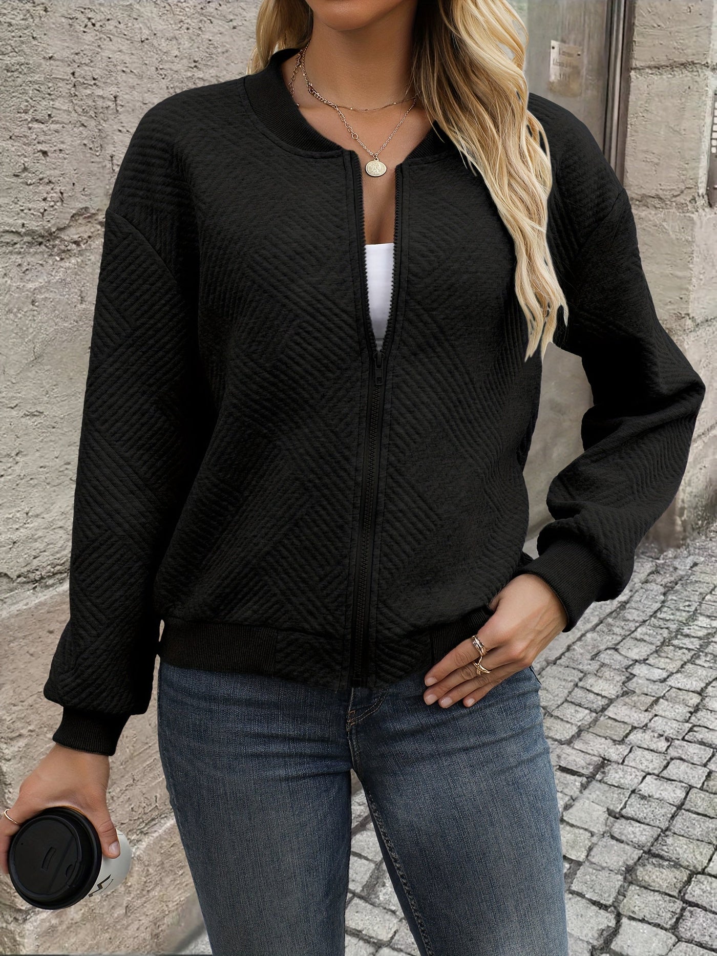 Estelle™ – Langarmjacke mit Zipper für Damen