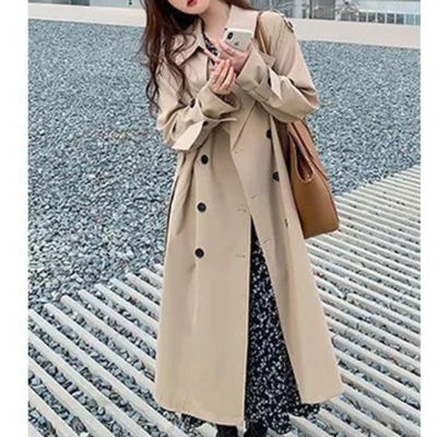 Langer Eleganter Luxe Trenchcoat für Damen | Ideal für den Winter