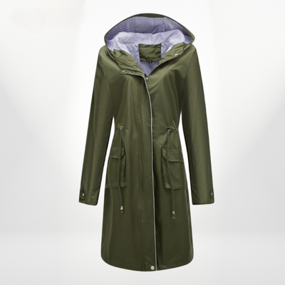Damen Trenchcoat mit Kapuze | Wasserdicht