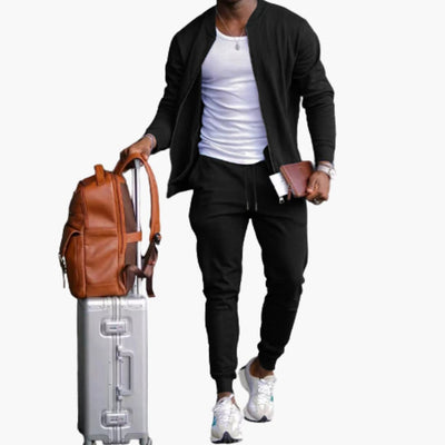 Herren Freizeitanzug mit Reißverschlussjacke und Jogginghose