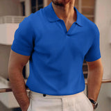 Ollie - Lässiges Waffel-Poloshirt für Herren – Blau
