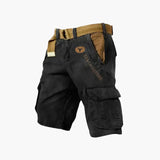 Jeroox | Kurze Herrenhose mit Cargo-Taschen – Schwarz