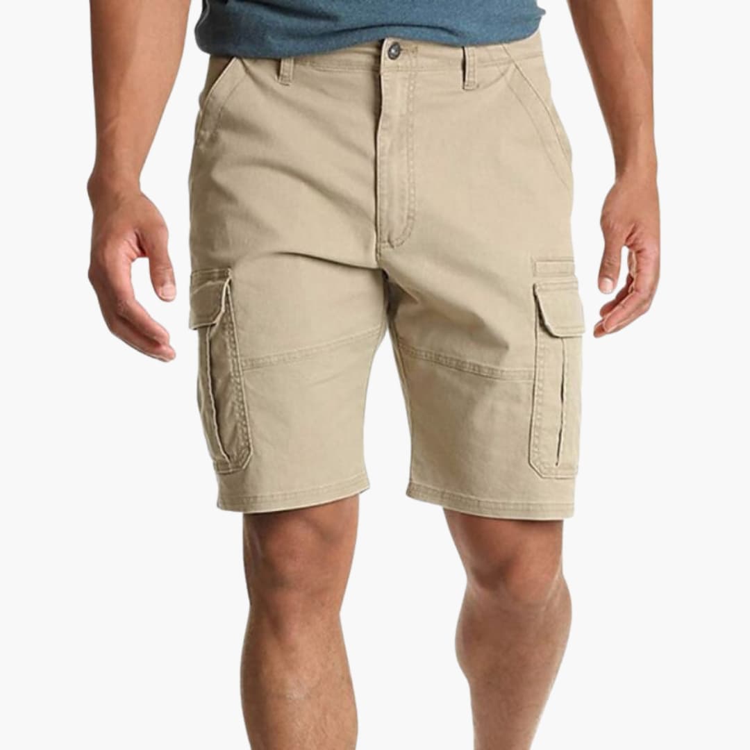 Herren Sommer Cargoshorts mit Klappentaschen und Reißverschluss