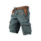 Felix | Sommerliche Herrenshorts mit funktionalen Taschen – Blau
